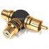 VIABLUE RCA XS Y Plated Gold Plug (Pair)