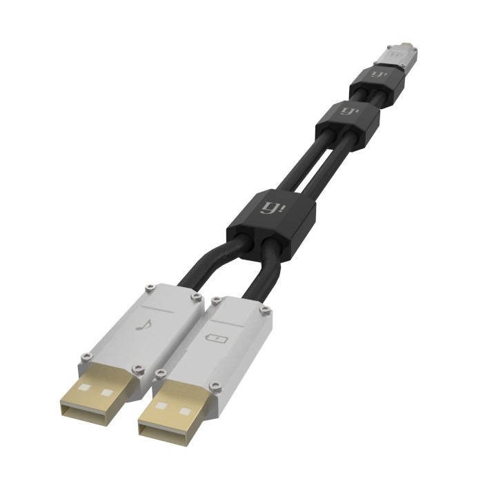 ifi Audio Gemini Câble USB-A 2.0 Male double / USB-B Male Cuivre OFHC 0.7m