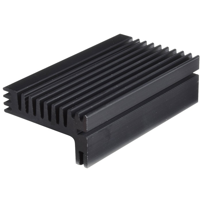 Radiateur dissipateur thermique anodisé Noir 94x55x28mm