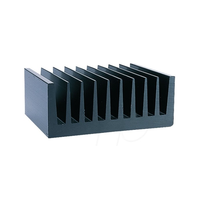 Radiateur dissipateur thermique anodisé Noir 100x50x40mm