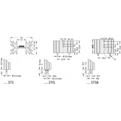 Radiateur dissipateur thermique anodisé Noir 38,1x42x25mm