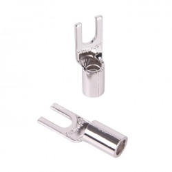 FURUTECH FP-209-10 (R) Fourches Pur cuivre Plaqué Rhodium Ø4mm (Set x10)