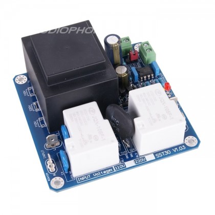 Power on and delay softstart board for amplifier