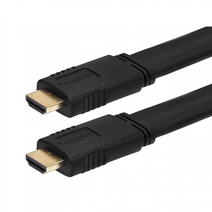 Câble HDMI Male Plat Plaqué Or 1m