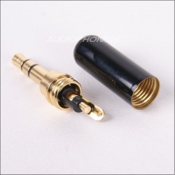 Jack 3.5mm Plug Stereo Gold plated 24K Ø 4mm (Unité)