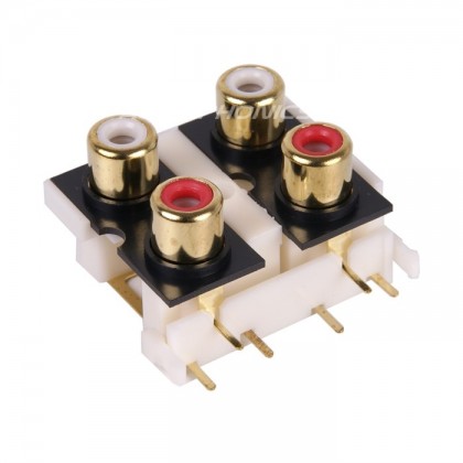 Monacor T-740G Embase RCA pour circuits imprimés