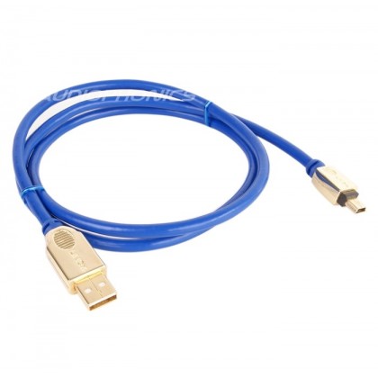 LINDY Câble USB-A Male / Mini USB-B Male 2.0 Plaqué Or 24k 0.50m