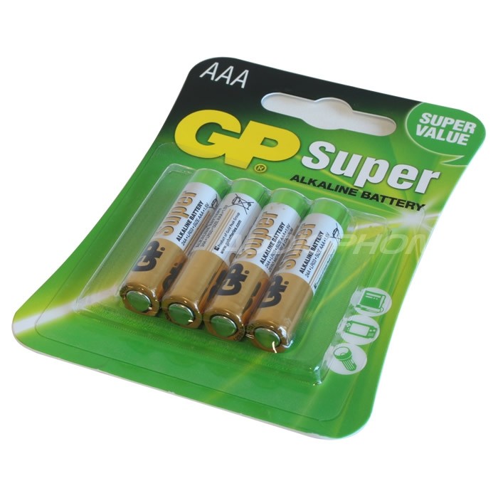 GP Super LR3 AAA Battery 1.5V (Set x4) Audiophonics