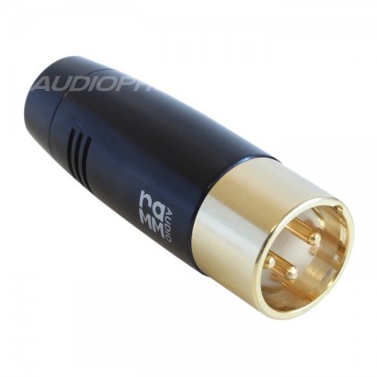 Ramm AUDIO Connecteur XLR mâle 3 pôles Cuivre pur plaqué Or Ø 11mm (L'unité)