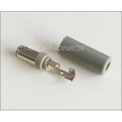 Fiche d'alimentation Jack DC Ø 5.5 - 2.5mm Gris