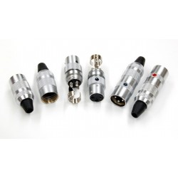 OYAIDE FOCUS 1 XLR plugs Silver & Rhodium plated Ø 12mm (Set x4)