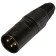 NEUTRIK NC3MX-B XLR plug male 3 pins Ø 8mm