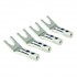 OYAIDE SPSL Silver & Platine plated spades (Set x4)