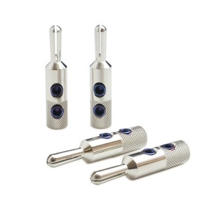 OYAIDE SRBN Fiches banane plaqué Argent & Rhodium (Set x4)