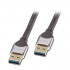 LINDY CROMO USB-A Male / USB-A Male 3.0 Gold plated plugs 1m