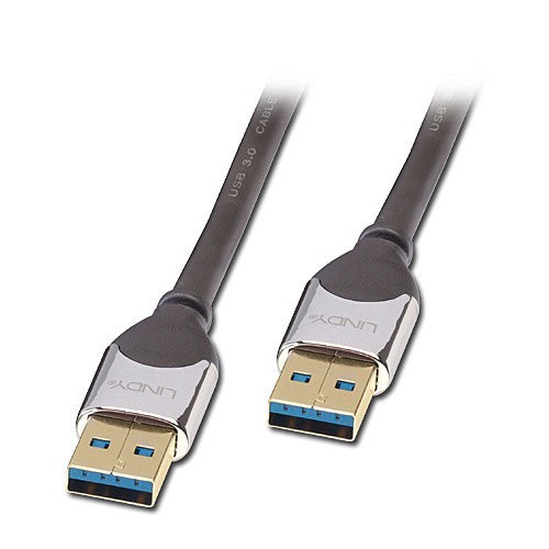 LINDY CROMO Câble USB-A Mâle vers USB-A Mâle 3.0 Plaqué Or 1m