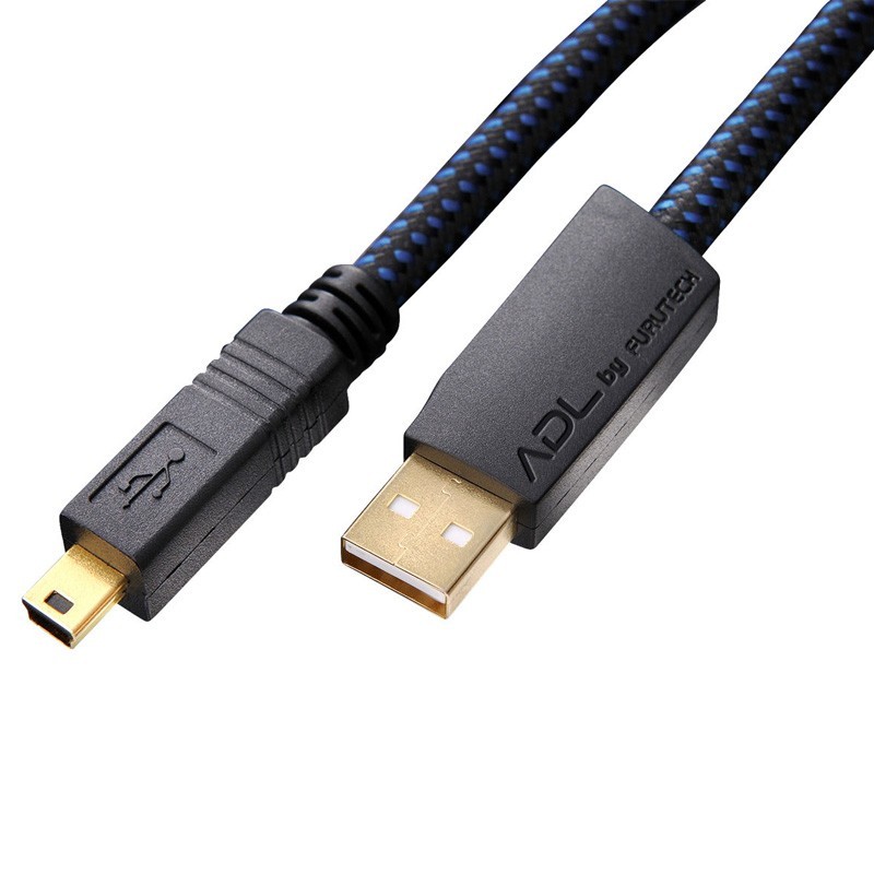 FURUTECH ADL Formula 2 Câble USB-A vers USB mini B male Or 24k 0.6m