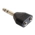 Adapter Jack 6.35mm Male Stereo to 2x Jack 3.5mm Female Stereo