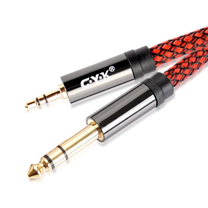CYK Jack 3.5mm - Jack 6.35mm Cable Gold plated 24K OFC Copper 5m