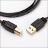 CYK Câble plat USB A - USB B 2.0 plaqué Or 24K 1.5m