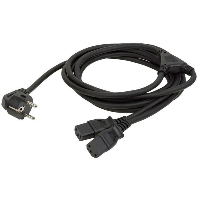 LINDY Power cable Y Schuko to 2x IEC C13 1.9m Audiophonics