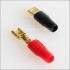 Insulated Female Blade Terminal Gold Plated 6.3mm 1.5-3.4mm² Black/Red (x10)