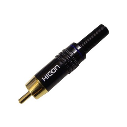 Hicon CM06-BLU Connecteur RCA plaqué Or (unité) Ø 8.4mm