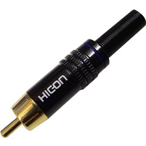 HICON CM06-BLU RCA Plug Gold Plated Ø8.4mm (Unité)