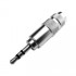 OYAIDE P-2.5SR Jack Plug 2.5mm Stereo 3 pin Silver & Rhodium plated Ø4mm