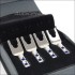 OYAIDE SPSL Silver & Platine plated spades Ø4mm (Set x4)