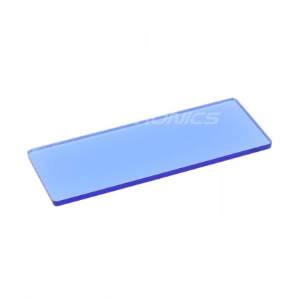 Ecran / Afficheur Acrylique bleu pour Boitier DIY 64x25x2mm