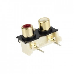 Monacor T-720G Embase horizontal RCA pour circuits imprimés