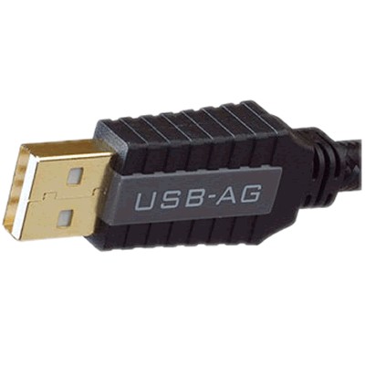 PANGEA USB-AG Cable USB-A Male/USB-B Male 2.0 Gold plated 24k Pure Silver 1m