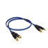 SOMMERCABLE ONYX 2025 Câble de Modulation Plaqué Or RCA-RCA Bleu 0.5m
