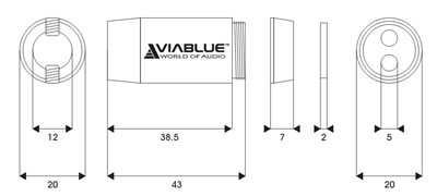 Viablue SC-2 Splitter 1x12mm vers 2x5mm