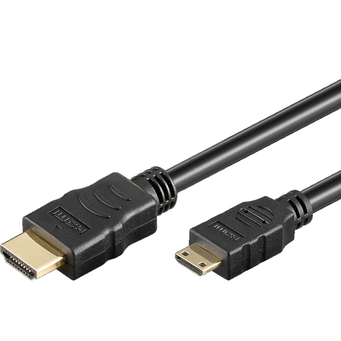 Câble HDMI High Speed Ethernet Mini-HDMI vers HDMI 1.5m - Audiophonics