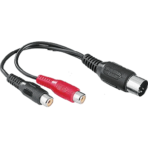 DIN Male to Female RCA Adapter - Audiophonics