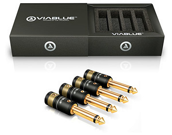 Audiophonics - VIABLUE T6s Connector Jack 6.35mm Mono Bronze Plated Gold  24k Ø9.5mm (Unit)