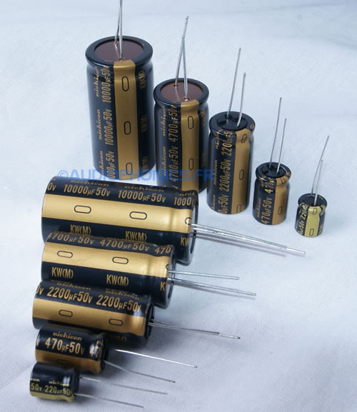 NICHICON KW Electrolytic Audio Capacitor 50V 47μF Audiophonics