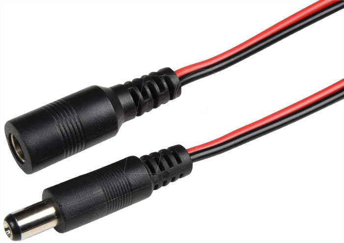 Rallonge Câble d'alimentation Jack 5.5/2.5mm 3m - Audiophonics