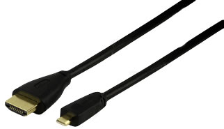 Câble HDMI High Speed Ethernet Mini-HDMI vers HDMI 1.5m - Audiophonics