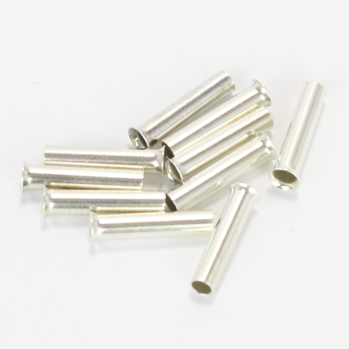 Embouts de câble plaqués Argent 1.5mm² (10mm) (2)