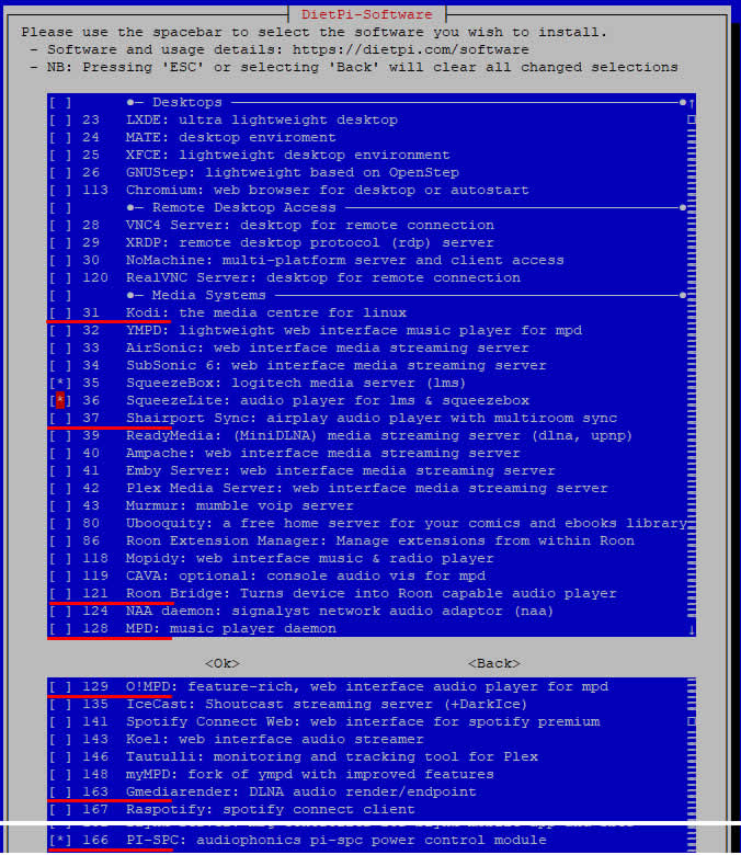 Dietpi Audio Software