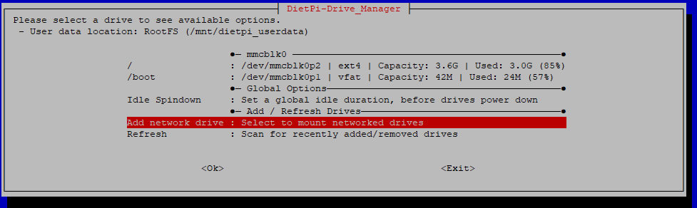 Dietpi Samba configuration