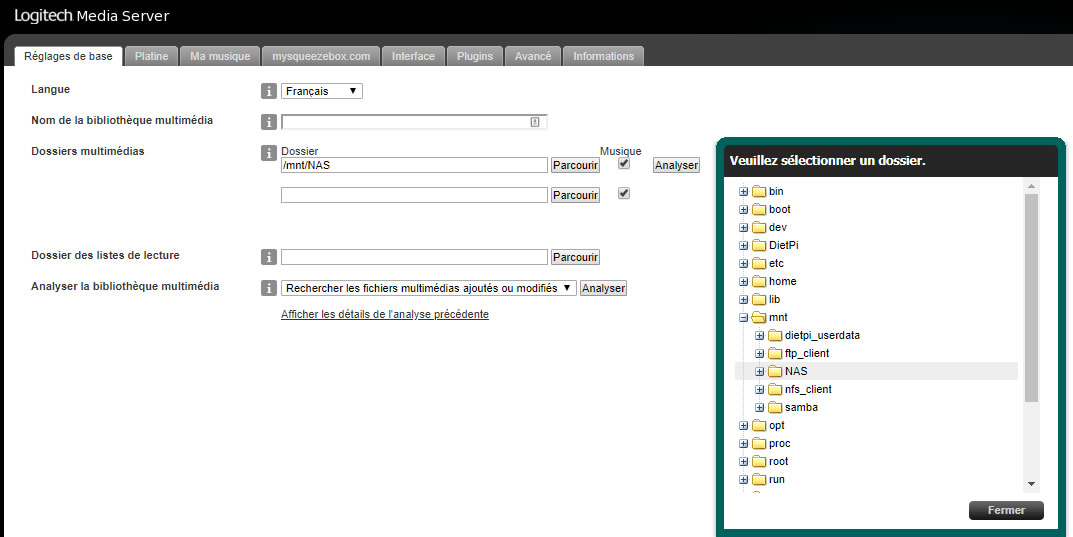 Configuration Dossier LMS