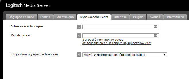 LMS compte mysqueezebox