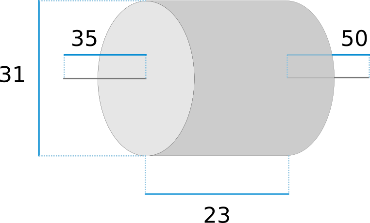 Capacitor dimensions