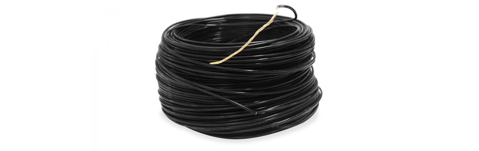 Câble Cuivre / Argent Isolé PTFE 1.23mm² Noir