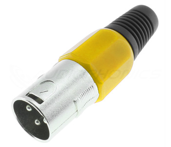 Dynavox Connecteur XLR Mâle 3 Pôles Ø8mm Jaune (Unité)