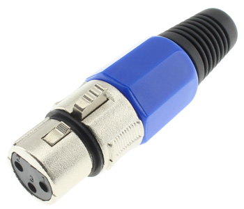 Dynavox Connecteur XLR Femelle 3 Pôles Ø8mm Bleu (Unité)